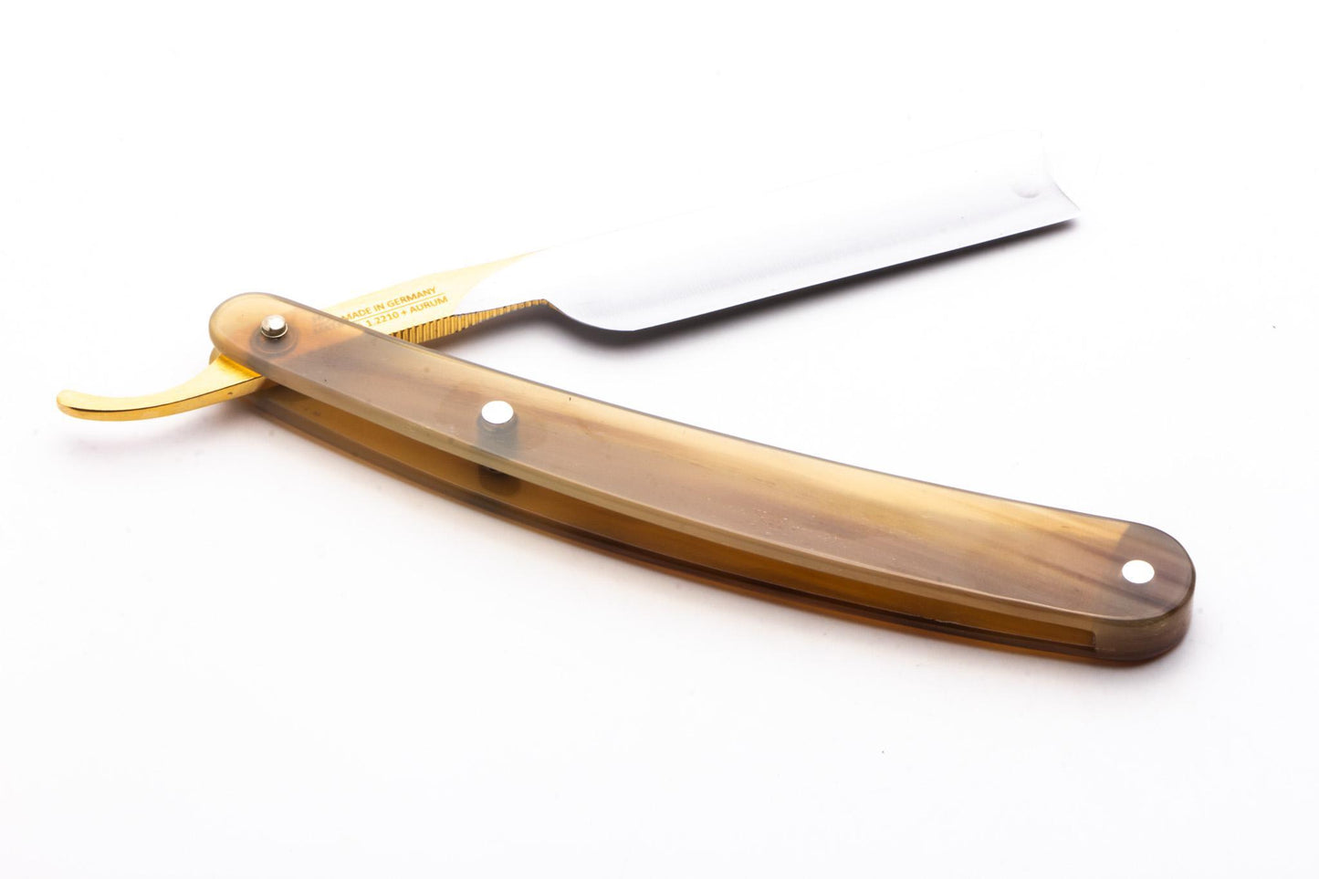 5/8" Dovo 3 Bergischer Lowe Straight Razor | Horn Scales