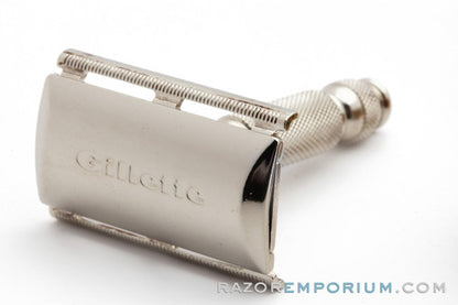 1966 Gillette Tech Travel DE Safety Razor Set L3