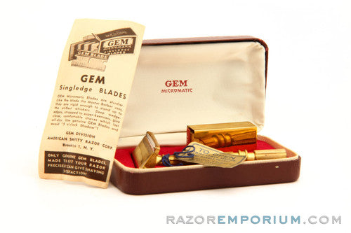 1930's Micromatic Razor Single Edge in Brown Case