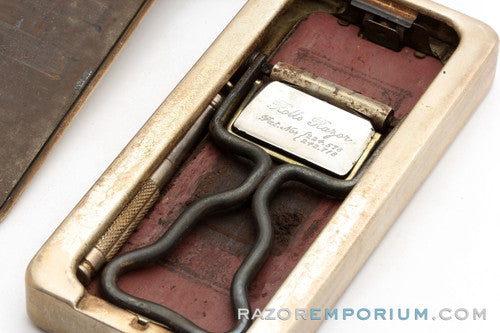 1940's Rolls Razor "Popular" Model Safety Razor in Red Case