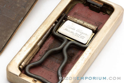 1940's Rolls Razor "Popular" Model Safety Razor in Red Case