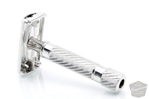1948-1950 Gillette Executive Razor in Ostrich Leather Case | Rhodium Revamp