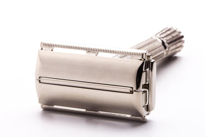 1958 D1 Gillette TV Special Flare Tip Super Speed Double Edge Safety Razor | Factory Nickel Revamp