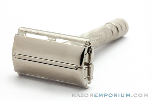 1947-51 Gillette Super Speed TTO Safety Razor Styrene Case - Factory Nickel