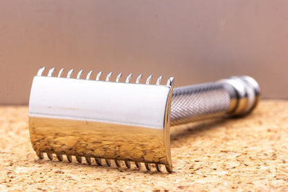 1920's Gillette Ball End Old Type Double Edge Safety Razor | Factory Nickel Revamp