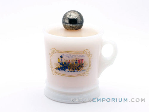 Avon Vintage Milk Glass Shaving Mug & After Shave | Locomotive