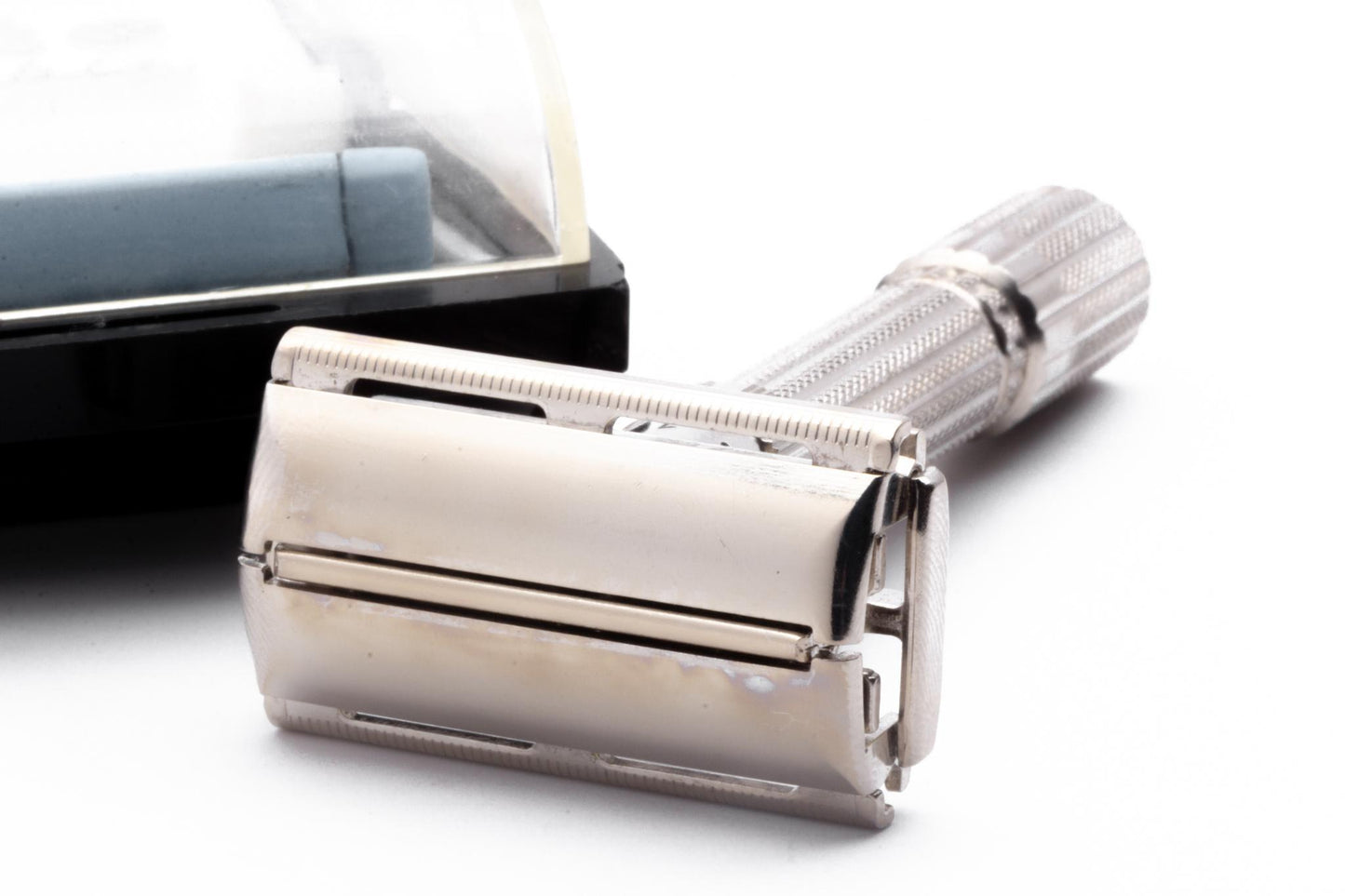 1959 E3 Gillette Fatboy Adjustable Double Edge Razor Set | Original Condition