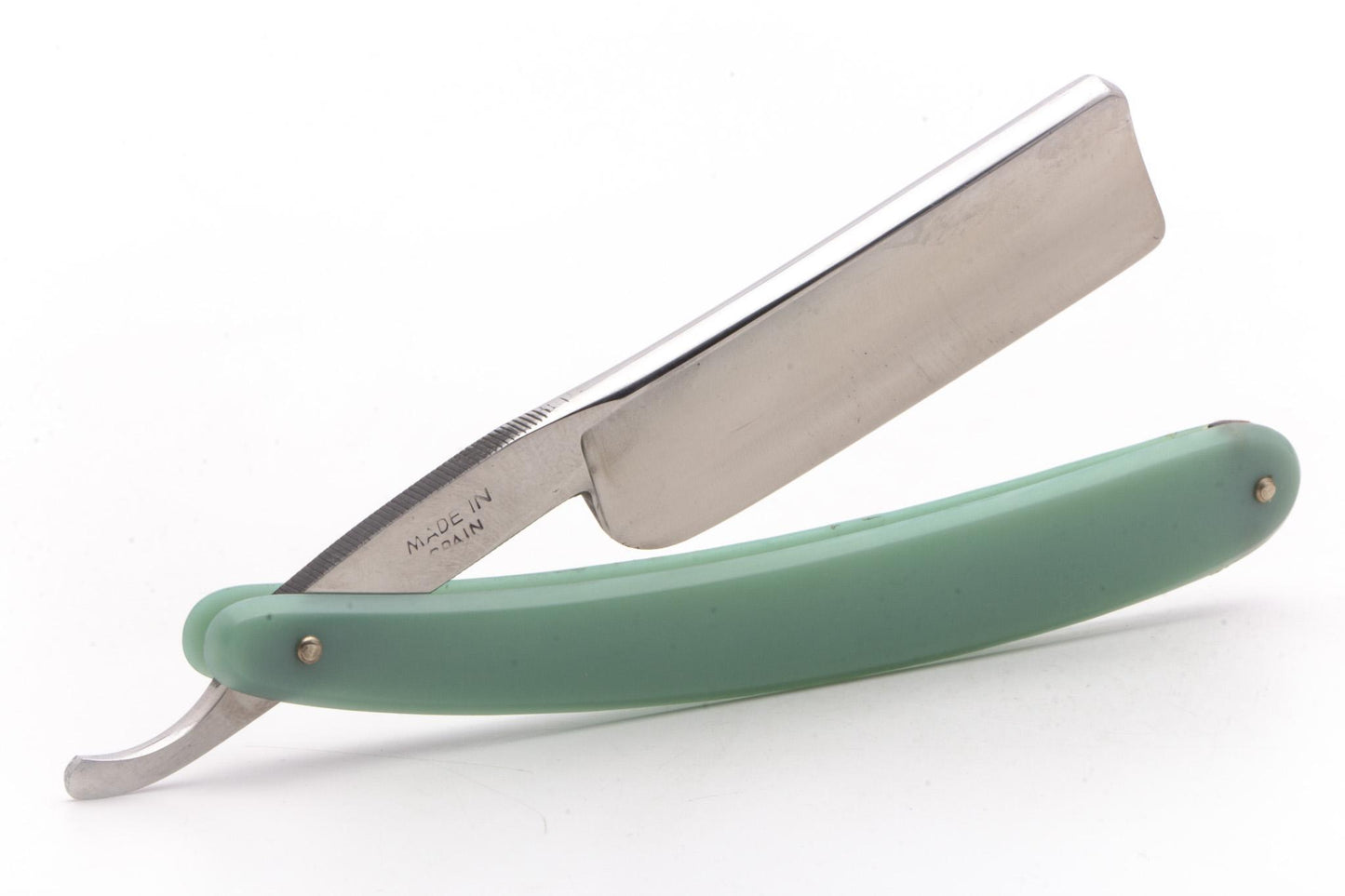 7/8" Filarmonica 14 Doble Temple Jose Monserrat Pou Straight Razor With Sea Foam Scales