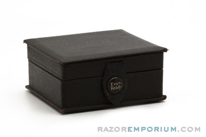 1930's Ever-Ready Special De Luxe Chummy Single Edge Safety Razor w/ Black Leather Box & Packaging