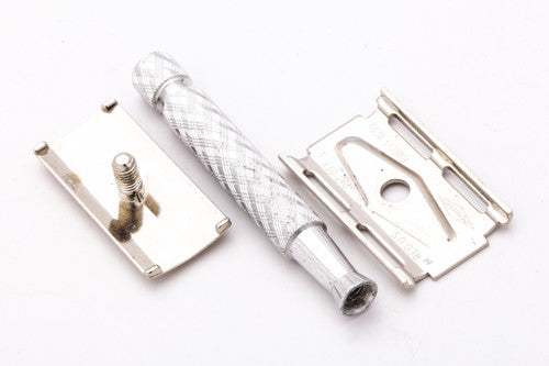 1967 M3 Gillette Ball End Tech Spiral Handle DE Safety Razor | Marcas Regs