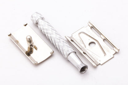 1967 M3 Gillette Ball End Tech Spiral Handle DE Safety Razor | Marcas Regs