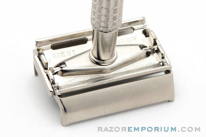 1960 F2 Gillette Flare Tip DE Super Speed Safety Razor | Factory Nickel Revamp