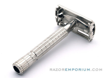 1956 B2 Gillette Flair Tip Super Speed Safety DE Razor | Factory Nickel Revamp