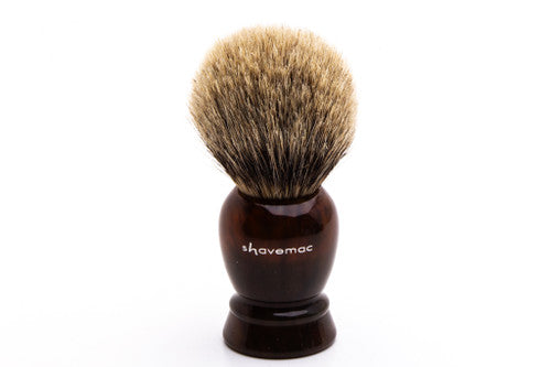 Shavemac | Silvertip Badger Shave Brush With Faux Tortoise Handle