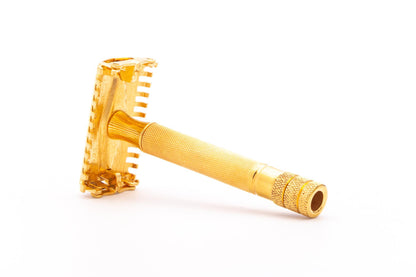 1930's Gillette Sheraton Double Edge Safety Razor Set  | 24K Gold Revamp