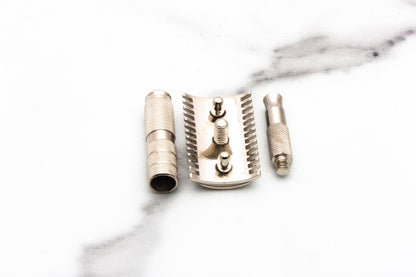 Travel Size Three Piece Open Comb Double Edge Safety Razor | Made In Germany