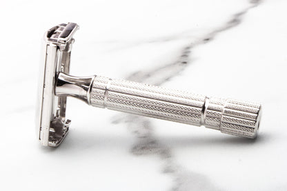 1953 Y3 Gillette President Double Edge Safety Razor Set With Original Cardboard Shipper | Rhodium Revamp