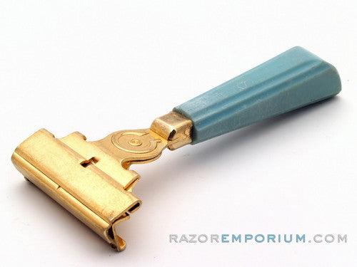1935-45 Eversharp Schick Turquoise Injector SE Razor Type E