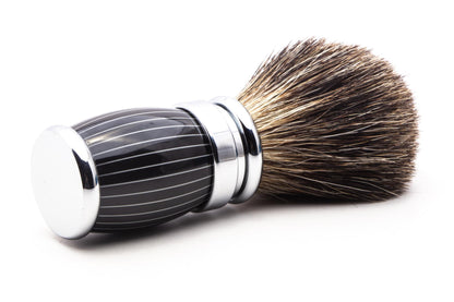 Plisson 1808 | Retro Lacquered and Chrome Finished Russian Gray Badger Shaving Brush