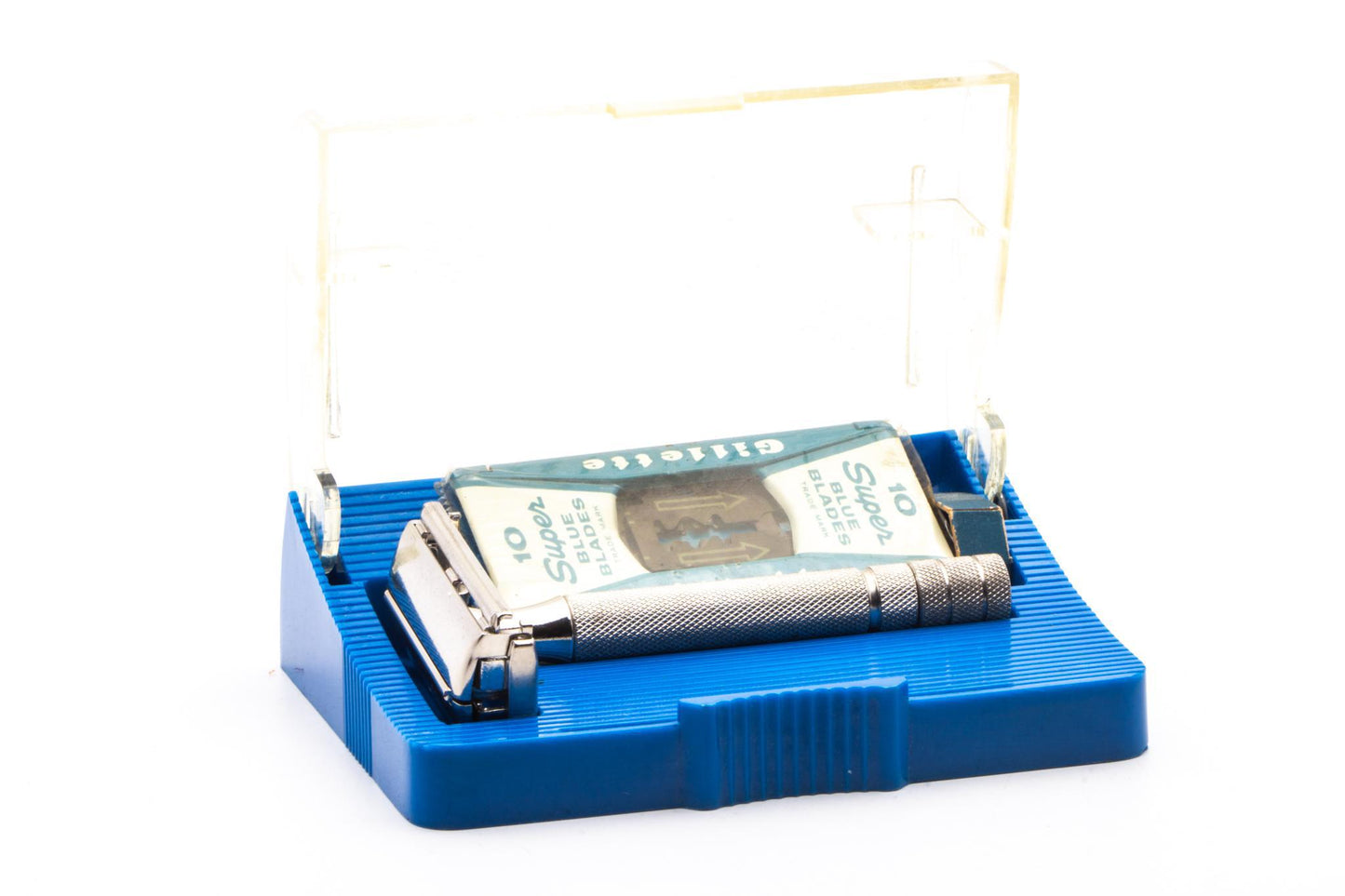 1953 Y2 Gillette Super Speed Safety Razor Set in Blue Case | Original Condition