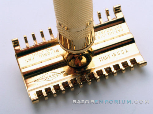 1930s Gillette Long Comb NEW Safety Razor | 24K Gold Revamp