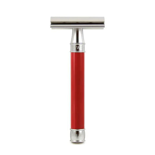 Edwin Jagger | Smooth 3ONE6 Stainless Steel Double Edge Safety Razor - Red
