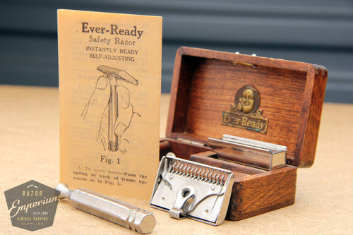 Ever Ready 1912 Style Single Edge Safety Razor in Original Wood Box ...