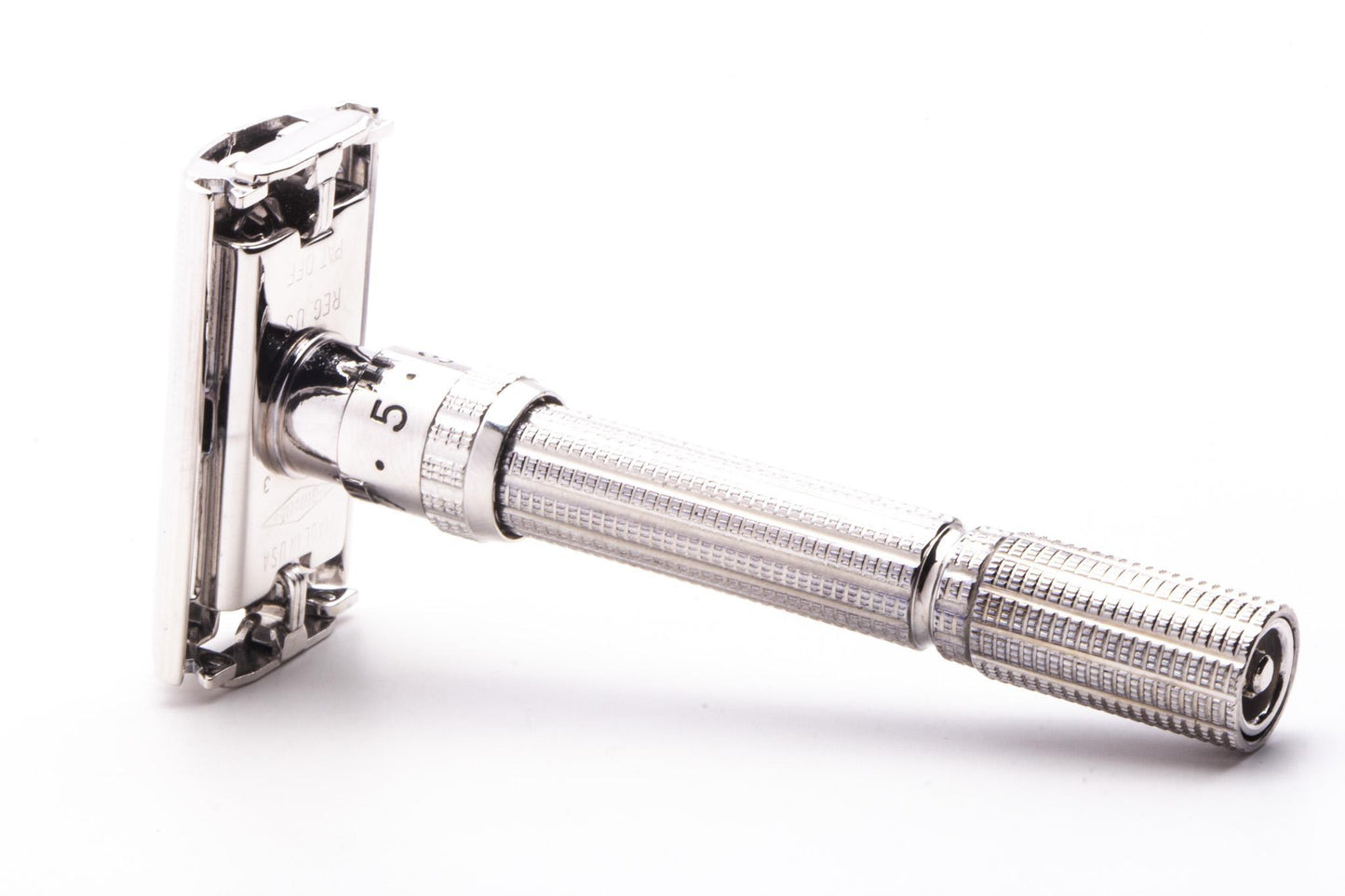 1964 J3 Gillette Slim Adjustable TTO Double Edge Safety Razor  | Rhodium Revamp