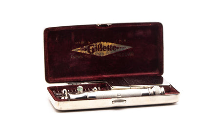 1920's Gillette ABC Pocket Edition Old Type Ball End Safety Razor Set | Original Condition