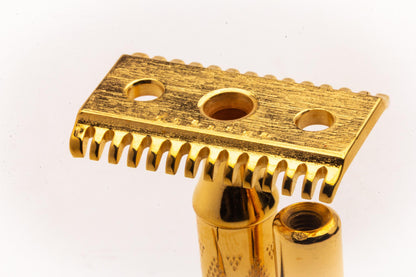 1925 Gillette New Standard Double Edge Safety Razor Set | 24K Gold Revamp