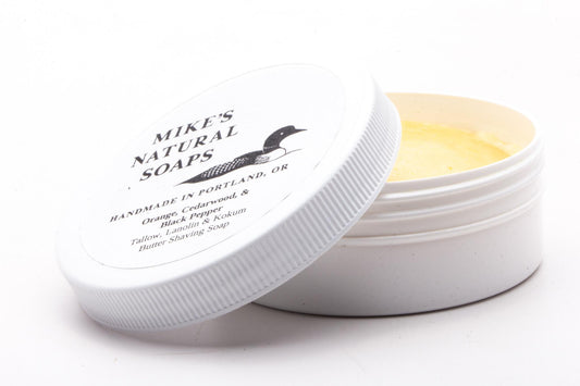 Mike's Natural Soap | Orange, Cedarwood, Black Pepper Shaving Soap