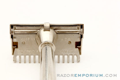 1930's Gem Micromatic TTO Single Edge Safety Razor | Factory Nickel