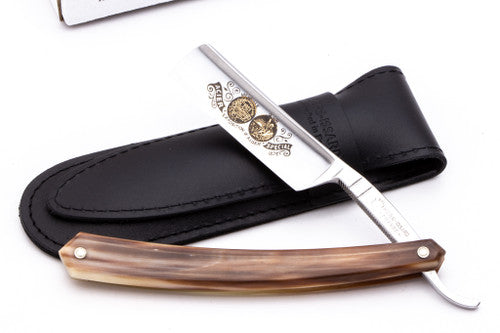 6/8" Thiers-Issard Medaille d'Or Alger Straight Razor | Blond Horn