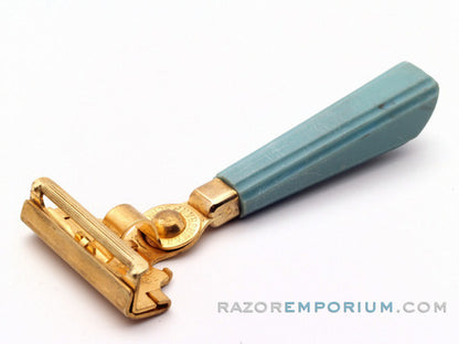 1935-45 Eversharp Schick Turquoise Injector SE Razor Type E