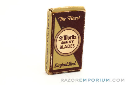 St. Moritz Surgical Steel Double Edge Safety Razor blade (5) - New Old Stock (NOS) Razor Blades
