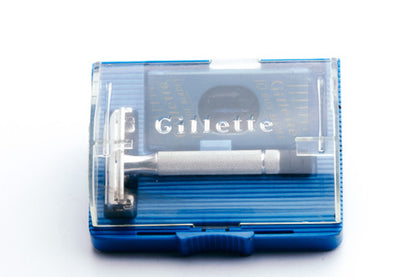 1952 Gillette Black Tip Super Speed Safety Razor + Case