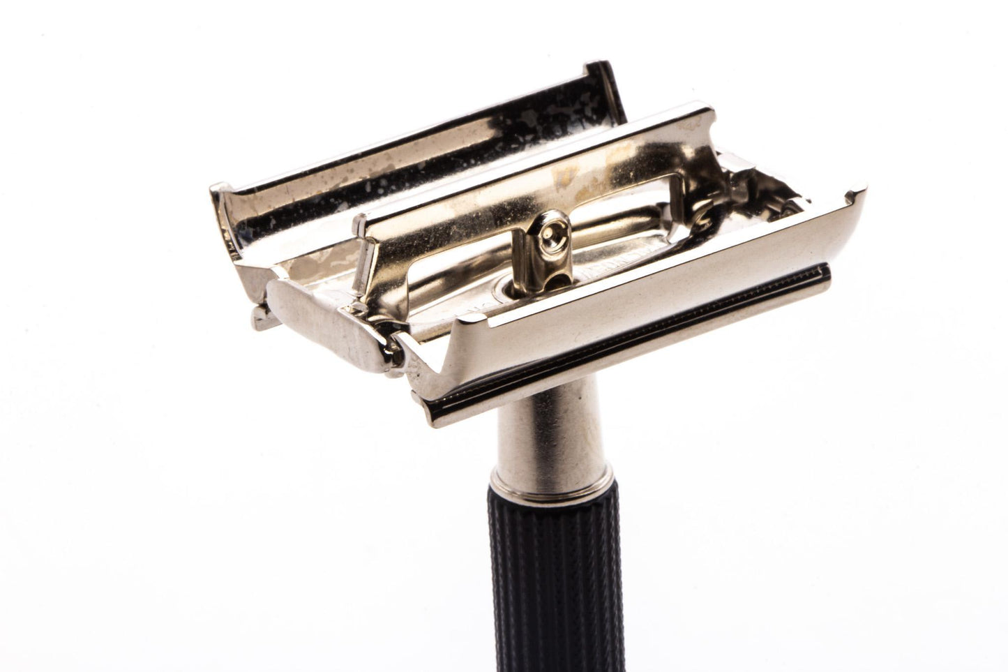 1975 V2 Gillette Black Handle Super Speed Double Edge Safety Razor | Factory Nickel Revamp