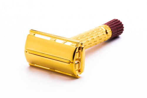 Gillete Razor Red 1957 C1 Gillette Heavy Red Tip Super Speed Safety Razor | 24K Gold Rev ...