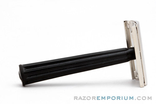 1940's Gillette Bakelite Handle Tech Double Edge Razor Factory Nickel Revamp