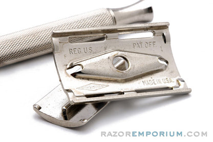 1960 Gillette Ball End Tech Razor Electro Etched Logo