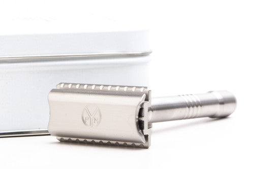 Yates Precision Shaving Model 921-H Scallop Bar Double Edge Safety Razor | 316 Stainless Steel