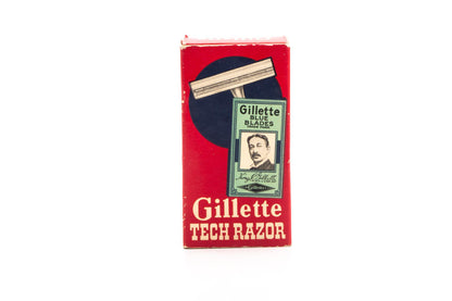 1952 X4 Gillette Bakelite Handle Tech Double Edge Razor Set | Original Condition