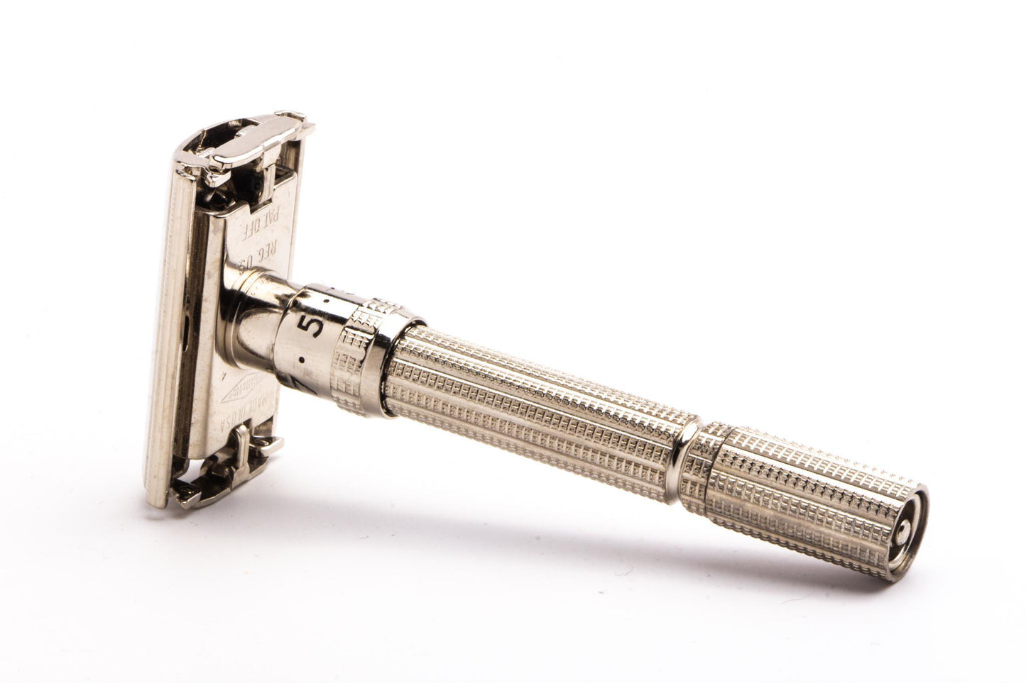 1967 M3 Gillette Slim TTO Adjustable Double Edge Safety Razor | Factory Nickel Revamp