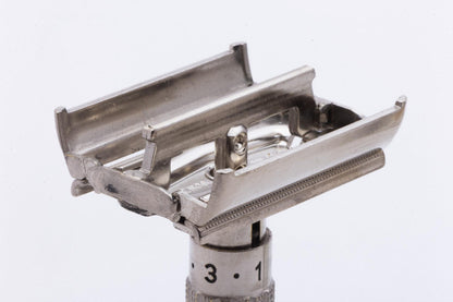 1963 I3 Gillette Slim Adjustable Double Edge Safety Razor Set | Original Condition