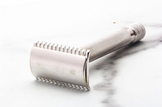 1920 Gillette Big Fellow Rhodium Double Edge Safety Razor Set With Original Box |  Original Condition