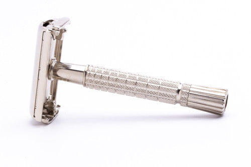 1958 Gillette Flair Tip Super Speed Razor Factory Nickel Revamp D3