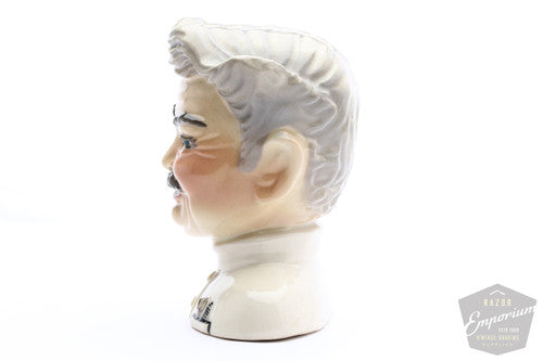 Barber Head by Ceramic Arts Studio Porcelain Blade Safe - Madison, Wisconsin
