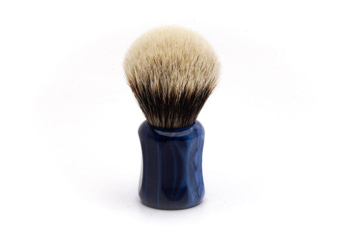 Shavemac |  Silvertip 2-Band Badger Shave Brush With Blue Marbled Handle