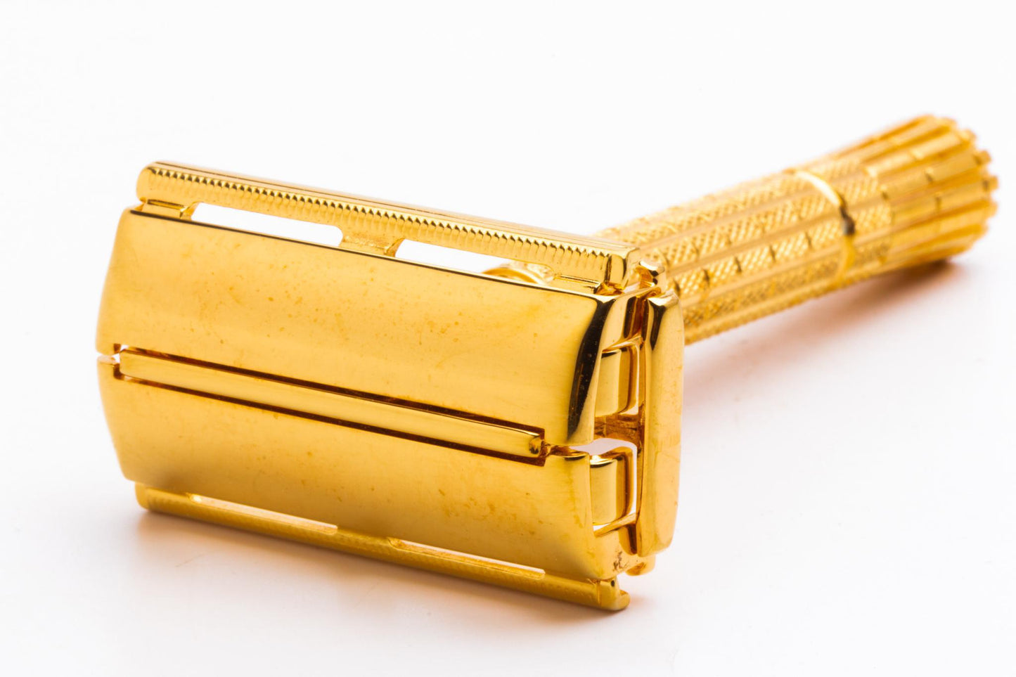 1956 B4 Gillette Flare Tip Regular Super Speed Safety Razor | 24k Gold Revamp