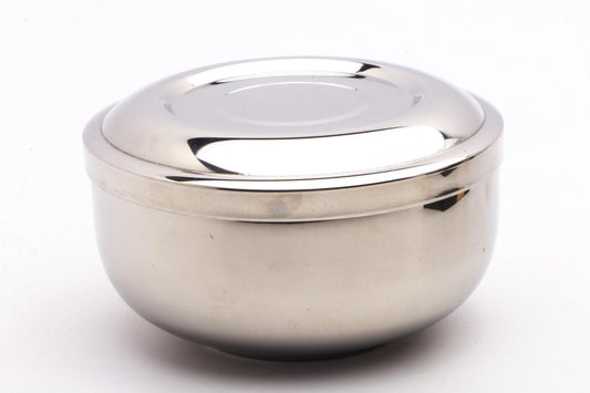QShave | Stainless Steel Shaving Bowl with Lid